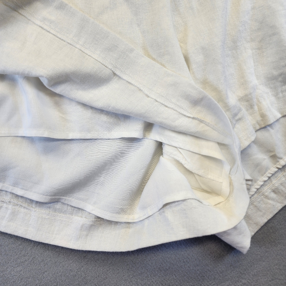 NWT Abercrombie & Fitch White Curve Love Linen-Blend Tailored Shorts - 24W - Picture 10 of 13